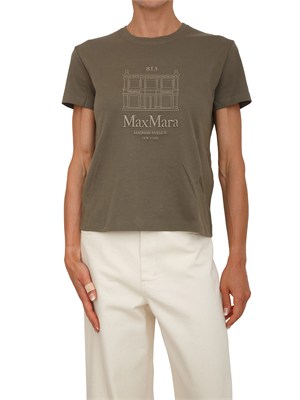 T-shirt SMMBELLA Max Mara 'S in cotone verde in DONNA