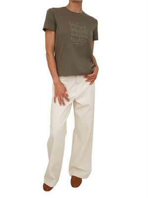 T-shirt SMMBELLA Max Mara 'S in cotone verde in DONNA