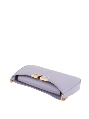 Borsa a spalla Elisabetta Franchi in ecopelle lilla in DONNA