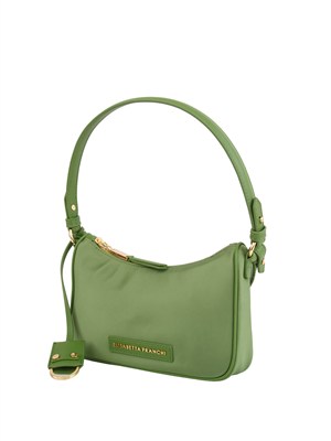 Borsa a spalla Elisabetta Franchi in tessuto verde in DONNA
