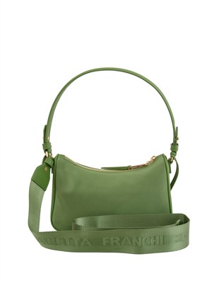 Borsa a spalla Elisabetta Franchi in tessuto verde in DONNA