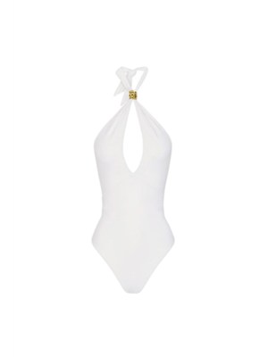 Costume intero e body top avorio Elisabetta Franchi in DONNA