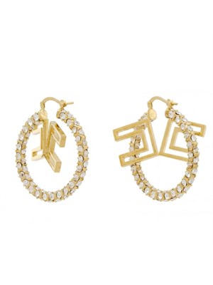 Orecchini dorati Elisabetta Franchi in DONNA