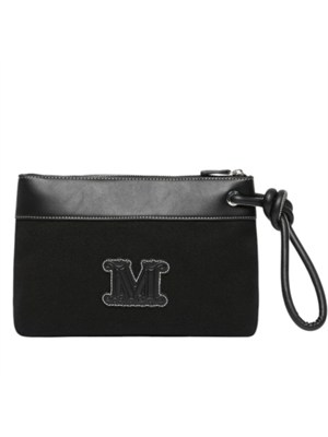 Pochette BCHFRISIA Max Mara Beachwear in canvas nera in DONNA
