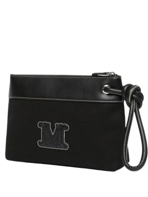 Pochette BCHFRISIA Max Mara Beachwear in canvas nera in DONNA