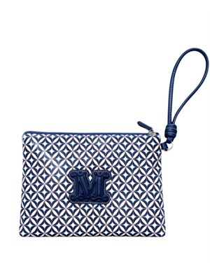 Bustina Tazzina Max Mara Beach canvas blu in DONNA