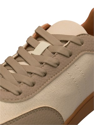 Sneaker Madre MM Max Mara in pelle e tessuto tecnico avorio in DONNA