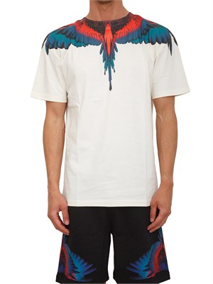 T-shirt beige County of Milan con ali colorate in UOMO