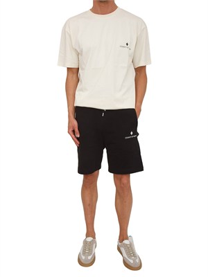T-shirt nera County of Milan in cotone con logo in UOMO
