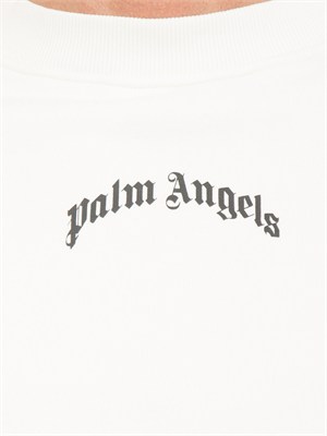 Felpa uomo Palm Angels in cotone avorio in UOMO