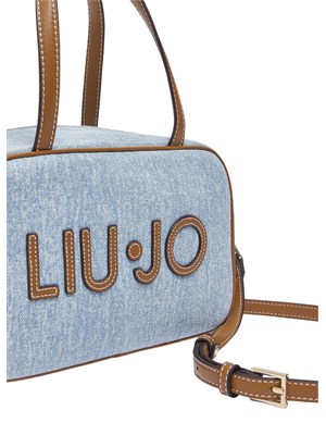 Borsa bowling Liu Jo in denim con maxi logo in DONNA
