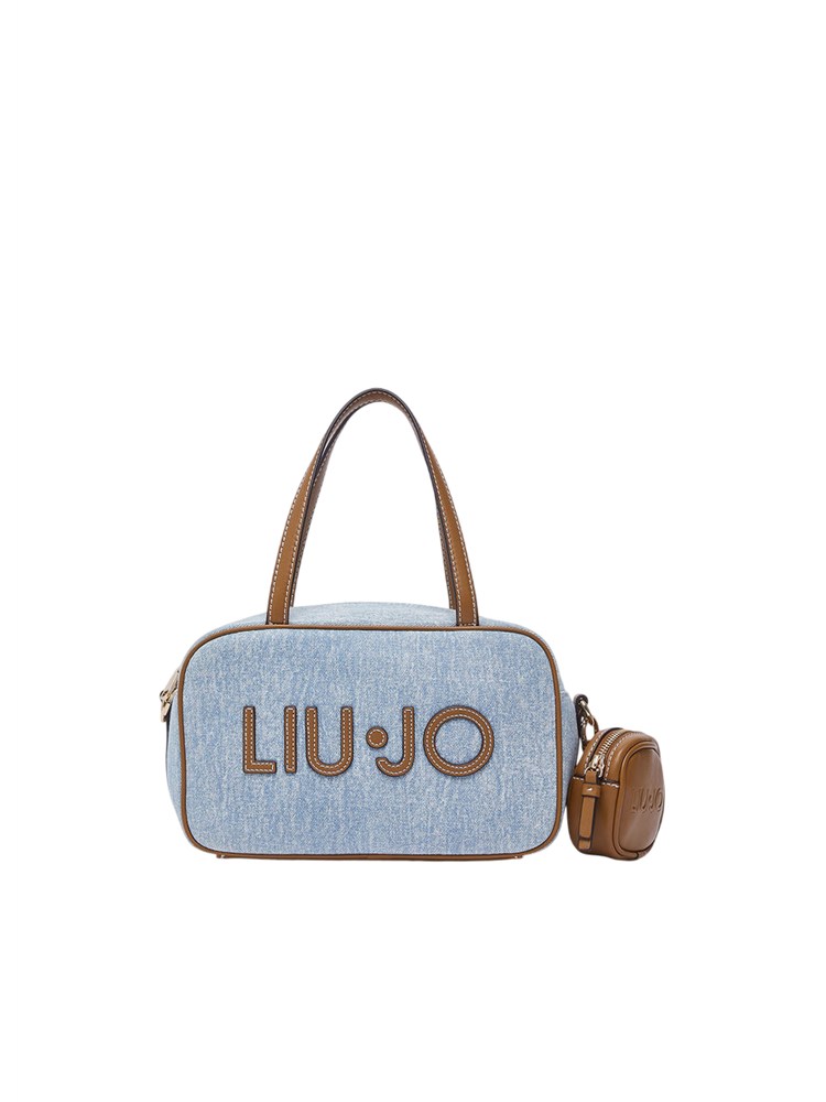 Borsa bowling Liu Jo in denim con maxi logo
