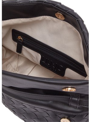Riccy Bag Liu Jo in ecopelle intrecciata nera in DONNA