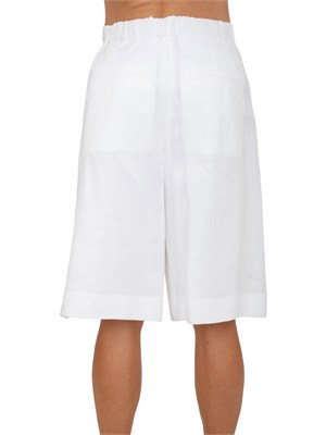 Bermuda bianchi MSTCARAVAN Max Mara Studio in puro lino in DONNA
