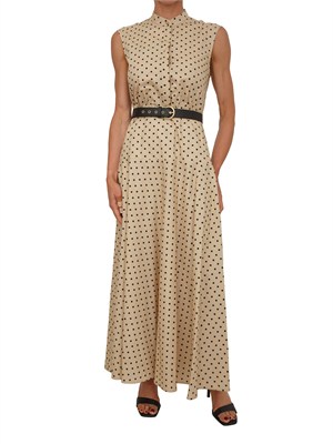 Abito MSTWEST Max Mara Studio in cotone beige a pois in DONNA