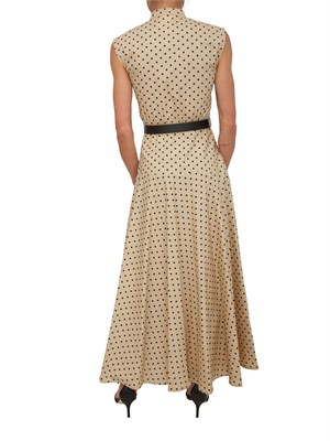 Abito MSTWEST Max Mara Studio in cotone beige a pois in DONNA