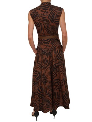 Abito MSTWEST Max Mara Studio in cotone marrone in DONNA