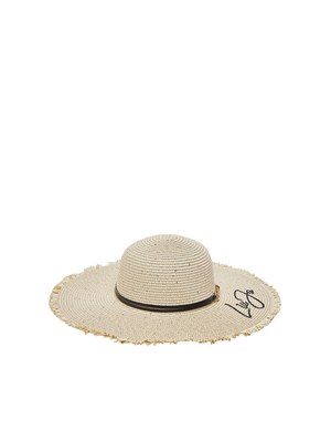 Cappello Liu Jo a tesa larga beige con paillettes in DONNA
