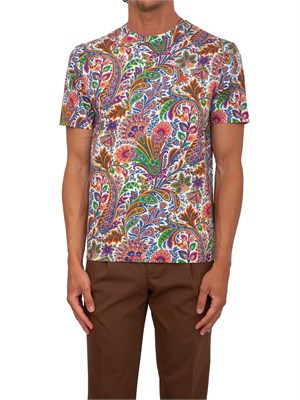 T-shirt Etro uomo fantasia Paisley multicolor in UOMO