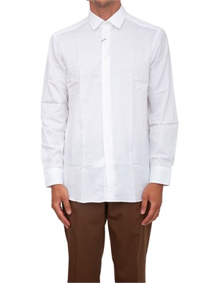 Camicia Etro uomo in cotone jacquard bianco in UOMO