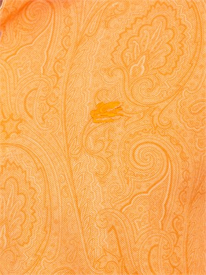 Polo Etro uomo fantasia Paisley arancione in UOMO