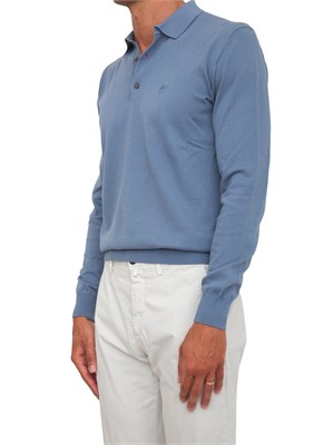 Polo Etro uomo in cotone azzurro in UOMO