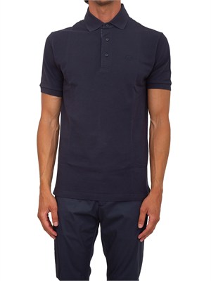 Polo Etro uomo in cotone blu logo ton sur ton in UOMO