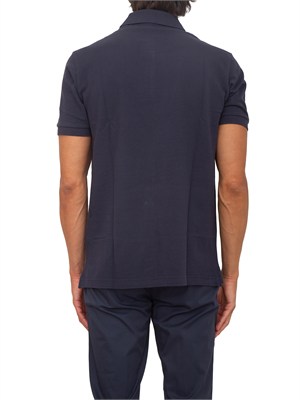 Polo Etro uomo in cotone blu logo ton sur ton in UOMO