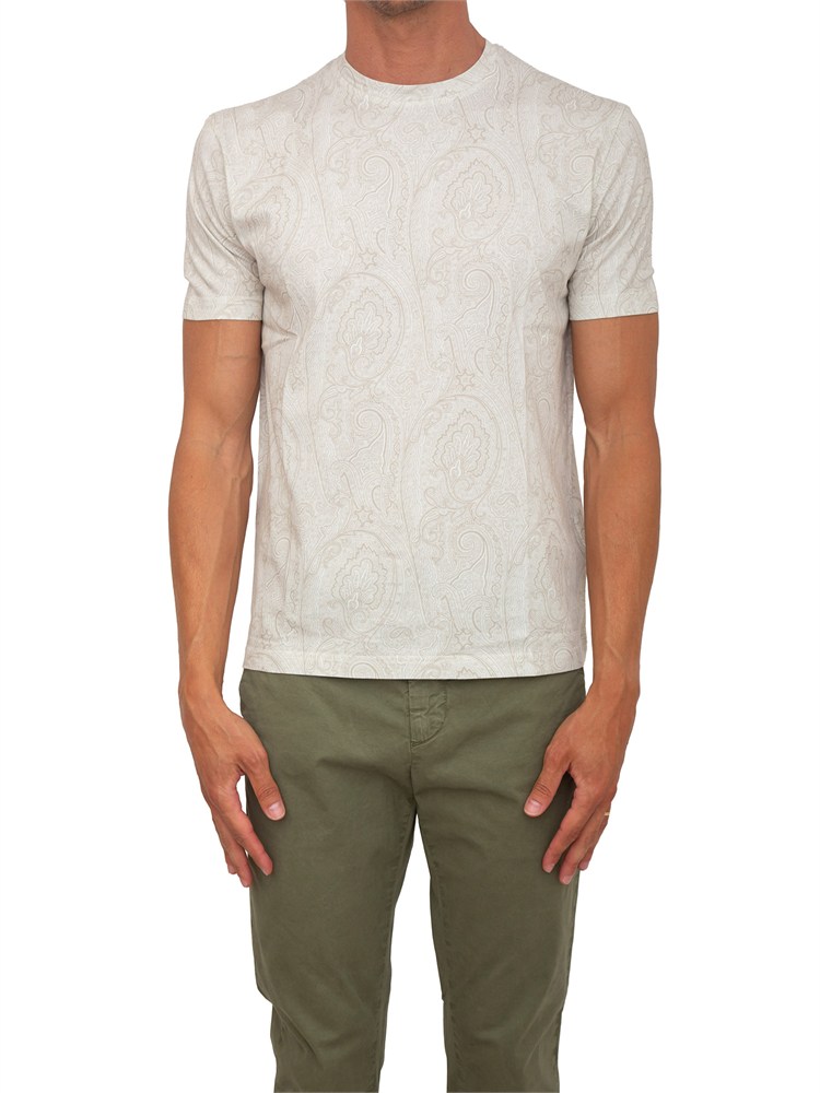 T-shirt Etro uomo fantasia Paisley avorio