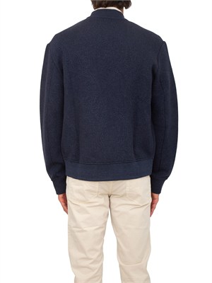 Bomber Etro uomo in tessuto blu motivo Paisley ton sur ton in UOMO