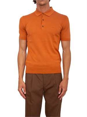 Polo a maniche corte Etro uomo arancione in UOMO