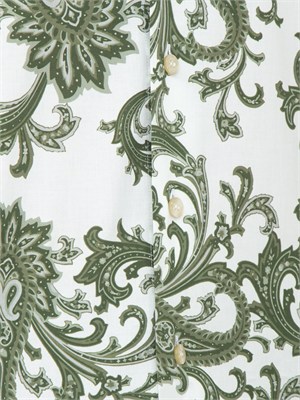 Camicia Etro uomo in cotone stretch motivo Paisley verde in UOMO