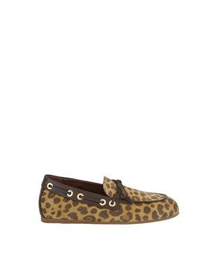 Mocassini Etro donna in pelle scamosciata animalier in DONNA