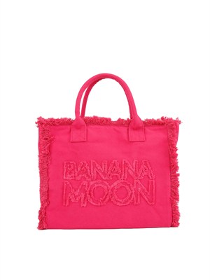 Borsa shopper fuxia Banana Moon bordi sfrangiati in DONNA