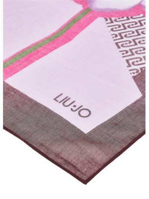 Foulard grande Liu Jo donna colorblock viola marrone in DONNA
