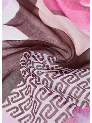 Foulard grande Liu Jo donna colorblock viola marrone in DONNA