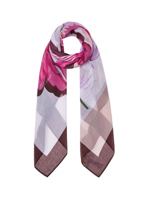Foulard grande Liu Jo donna colorblock viola marrone in DONNA