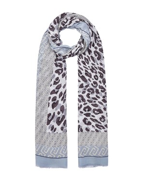 Stola Liu Jo donna in tessuto stampa animalier azzurro in DONNA