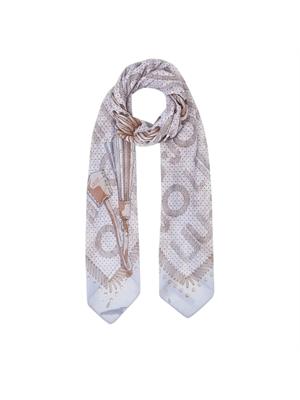Foulard grande Liu Jo donna logo lettering blu in DONNA
