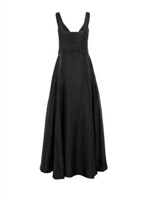 Abito Blugirl in lyocell blu con profili in pizzo in DONNA