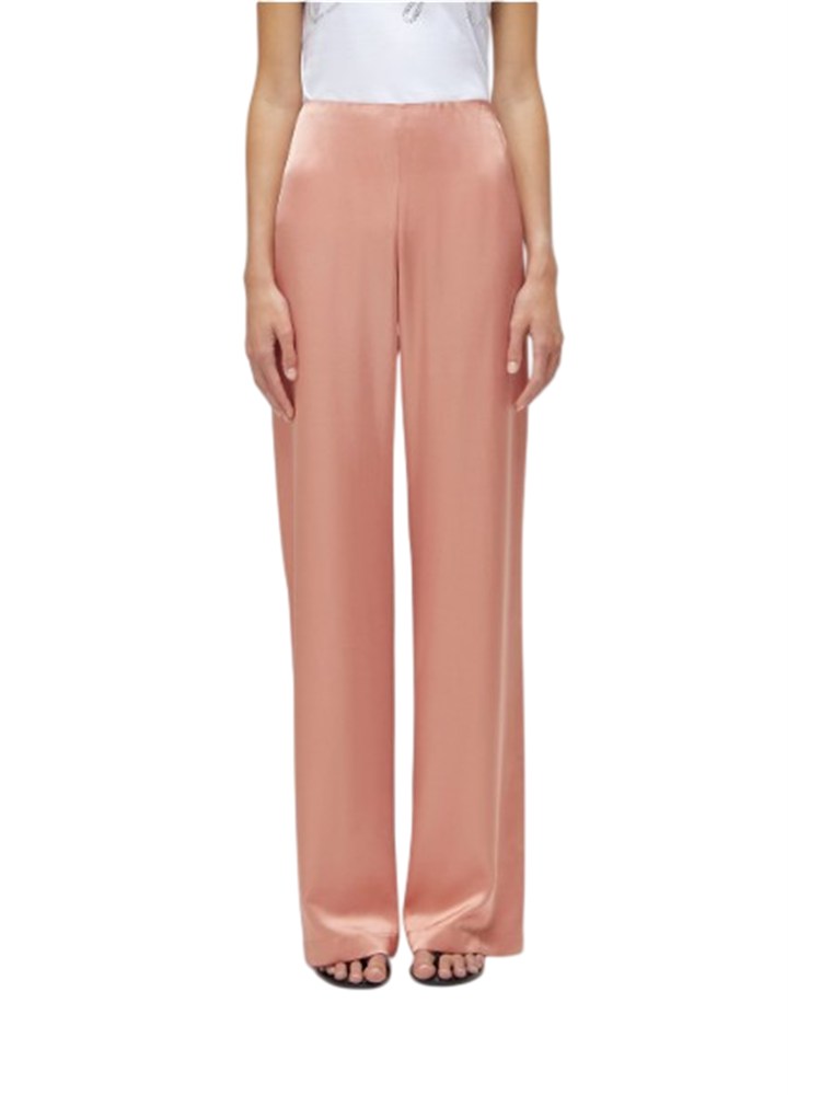 Pantaloni Blugirl in raso di viscosa rosa