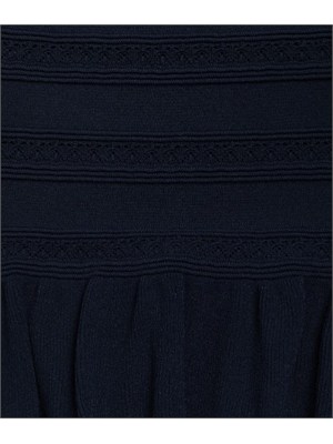 Maglia off shoulder Blugirl in viscosa blu con balza in DONNA