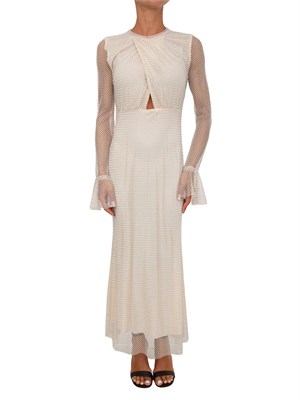 Abito avorio Alona Twenty Fourhaitch strass crystal all over in DONNA