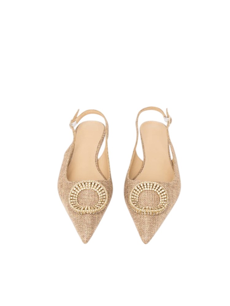 Ballerina Malvarosa Twenty Fourhaitch in rafia oro