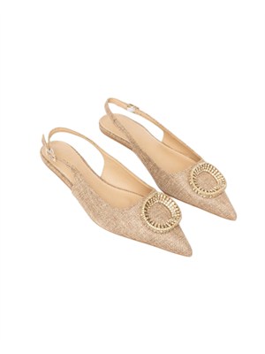 Ballerina Malvarosa Twenty Fourhaitch in rafia oro in DONNA