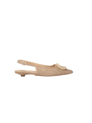 Ballerina Malvarosa Twenty Fourhaitch in rafia oro in DONNA