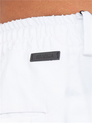 Pantalone Picasso Siviglia uomo misto viscosa e lino bianchi in UOMO