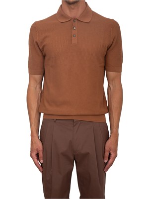 Polo marrone Aiace Galassi in maglia marrone in UOMO