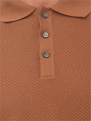 Polo marrone Aiace Galassi in maglia marrone in UOMO