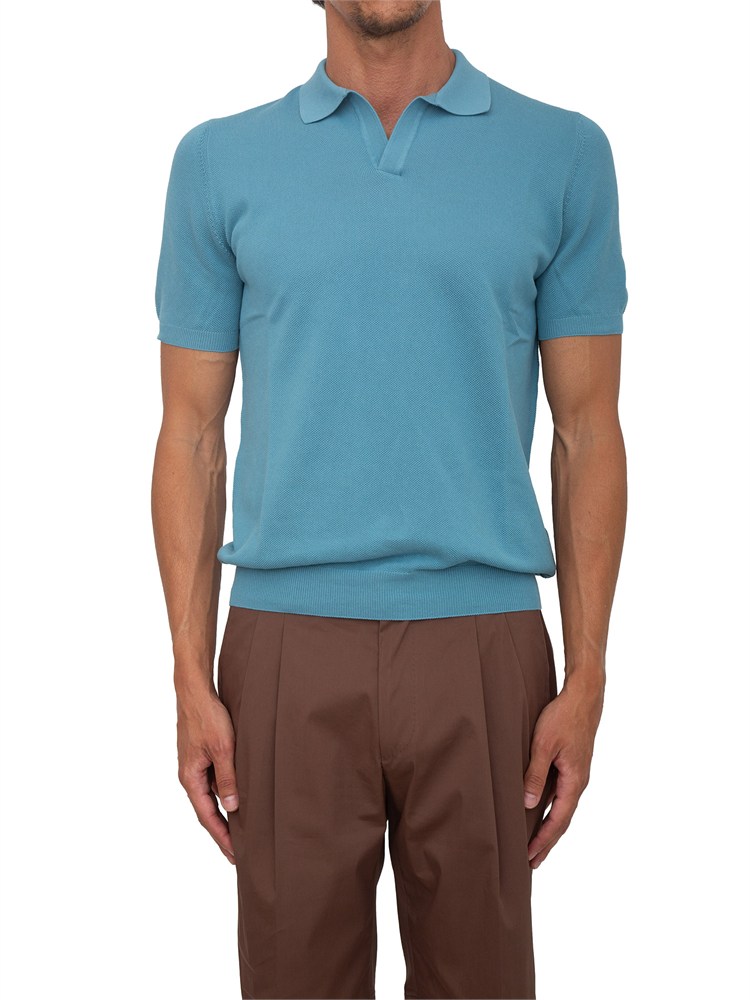 Polo azzurra Aiace Galassi in cotone